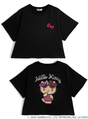 サンリオキャラクターズ　ハローキティ日焼けプリントTシャツ