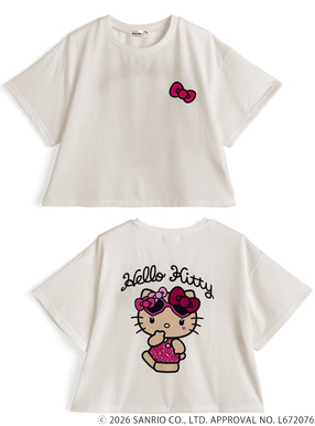 サンリオキャラクターズ　ハローキティ日焼けプリントTシャツ