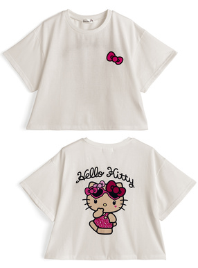 サンリオキャラクターズ　ハローキティ日焼けプリントTシャツ