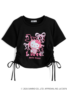 サンリオキャラクターズ　ハローキティドロストプリントTシャツ