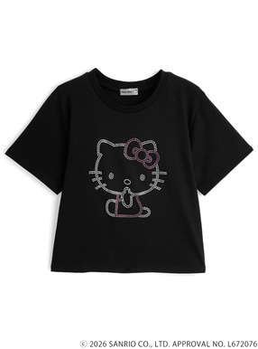 サンリオキャラクターズ　ハローキティラインストーンTシャツ