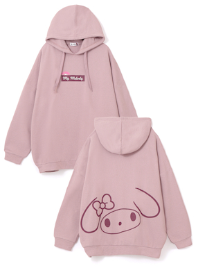 サンリオコラボ　マイメロディビッグプリントルーズパーカー