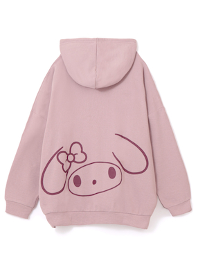 サンリオコラボ　マイメロディビッグプリントルーズパーカー