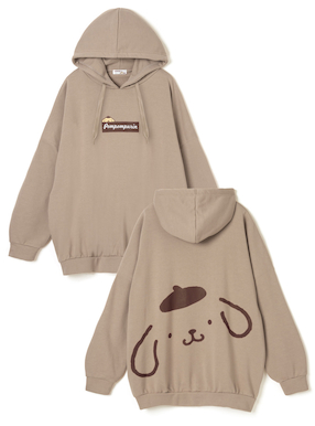 サンリオコラボ　ポムポムプリンビッグプリントルーズパーカー