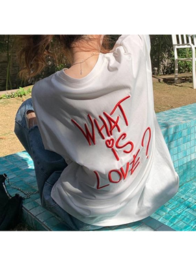 立体ロゴ刺繍ビッグTシャツ