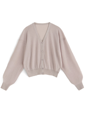 シアーニットカーディガン