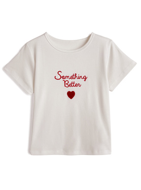 ハートロゴ刺繍Tシャツ