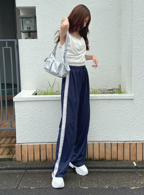 サイドレースメッシュパンツ