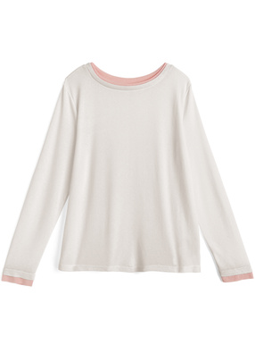 レイヤード風配色シアートップス