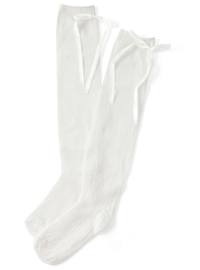 リボンハイソックス