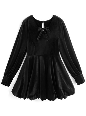 バルーンベロアミニワンピース