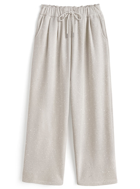 ラメスウェットワイドパンツ