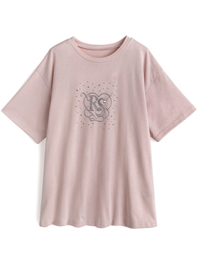 ラインストーンロゴTシャツ