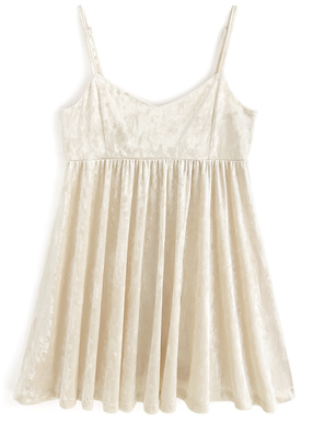 クラッシュベロアキャミミニワンピース