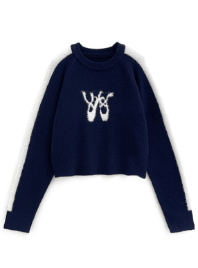 シャギーラインニットトップス