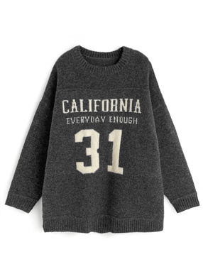 ロゴジャガードニットトップス