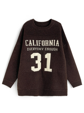 ロゴジャガードニットトップス