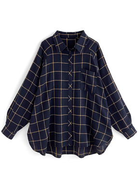 チェック柄オーバーシャツ