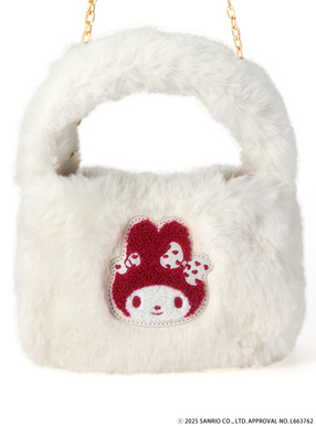 サンリオキャラクターズコラボ　マイメロディクリスマス2Wayファーバッグ