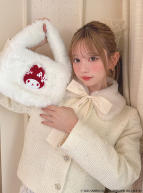 サンリオキャラクターズコラボ　マイメロディクリスマス2Wayファーバッグ