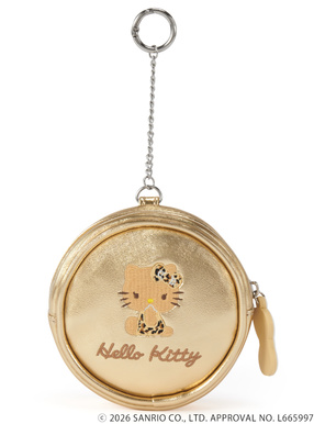 サンリオキャラクターズコラボ　レオパード柄日焼けハローキティサークルポーチ