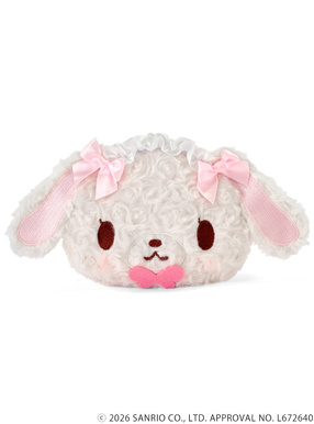 サンリオキャラクターズコラボ　くるくるファーヘッドドレスシュガーバニーズしろうさフェイスポーチ