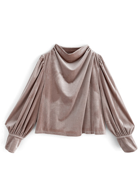 ベロアタックブラウス