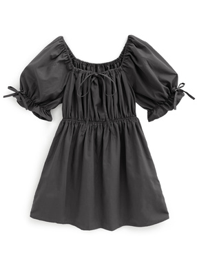 2Wayパフスリーブリボンフレアミニワンピース