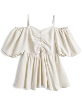 バルーンスリーブオフショルダーブラウス