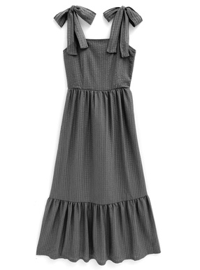 ショルダーリボンティアードワンピース