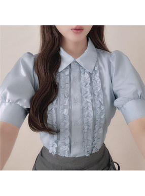 ダブルフリルブラウス