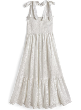 レースシャーリングリボンワンピース