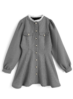 ツイードフリルミニワンピース