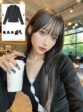 スキッパーフロントホックカーディガン