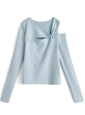 カットアウトツイストニットトップス