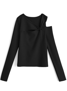 カットアウトツイストニットトップス