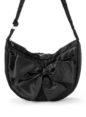 リボンハーフムーンショルダーバッグ