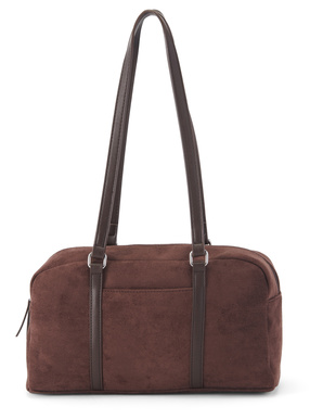 スエードスクエアショルダーバッグ