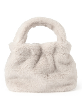 ファーギャザーワンハンドルミニバッグ