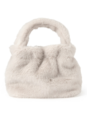 ファーギャザーワンハンドルミニバッグ