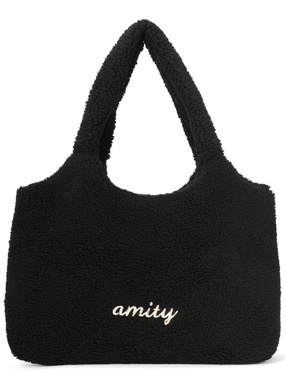 ロゴ刺繍ボアトートバッグ