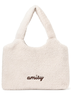 ロゴ刺繍ボアトートバッグ