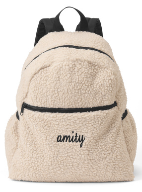 ロゴ刺繍ボアリュック