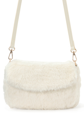 ファーフラップショルダーバッグ