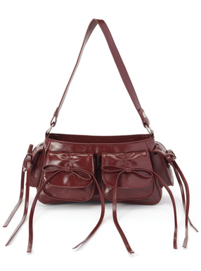 リボンポケットワンハンドルバッグ