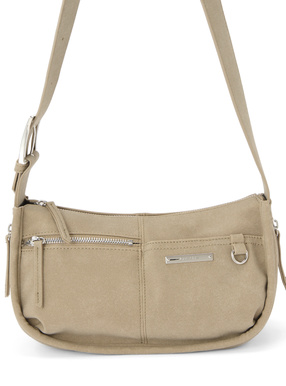 ジップデザインスエードショルダーバッグ