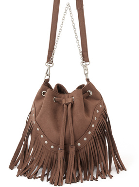 2Wayフリンジスエード巾着バッグ