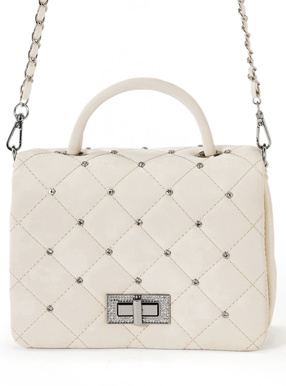 2Wayビジューキルティングフラップバッグ