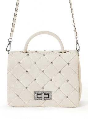 2Wayビジューキルティングフラップバッグ