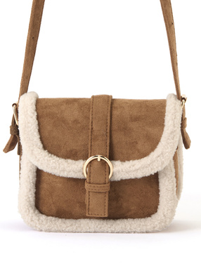 スエードボアショルダーバッグ